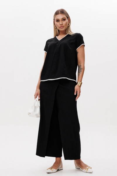 Блуза, кюлоты Ma Vie М-688 черный - фото 9