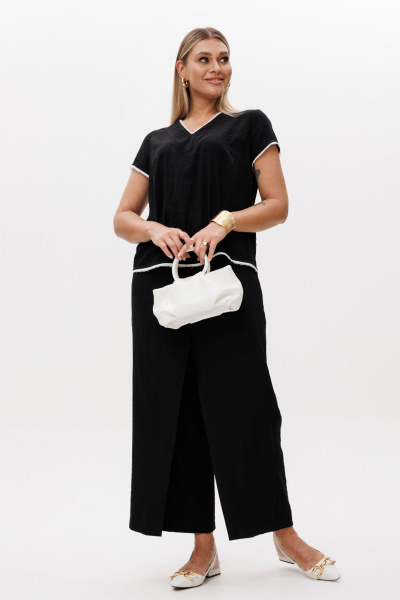 Блуза, кюлоты Ma Vie М-688 черный - фото 8