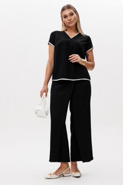Блуза, кюлоты Ma Vie М-688 черный - фото 3