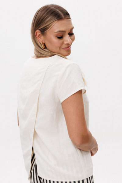 Блуза, кюлоты Ma Vie М-689 молочный- черный - фото 9