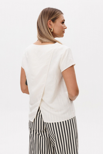 Блуза, кюлоты Ma Vie М-689 молочный- черный - фото 8