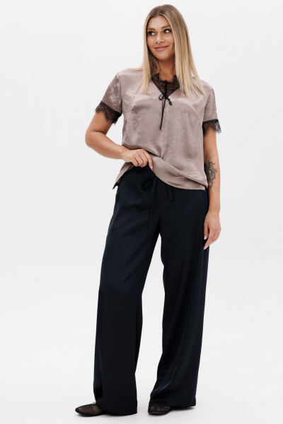 Блуза, брюки Ma Vie М-692 коричневый_черный - фото 5