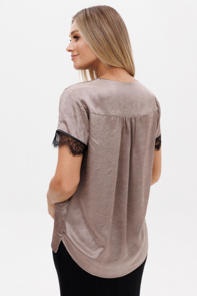 Блуза, юбка Ma Vie М-692/1 коричневый_черный - фото 6