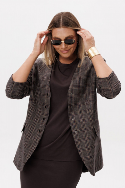 Жакет Ma Vie М-694 коричневый - фото 17