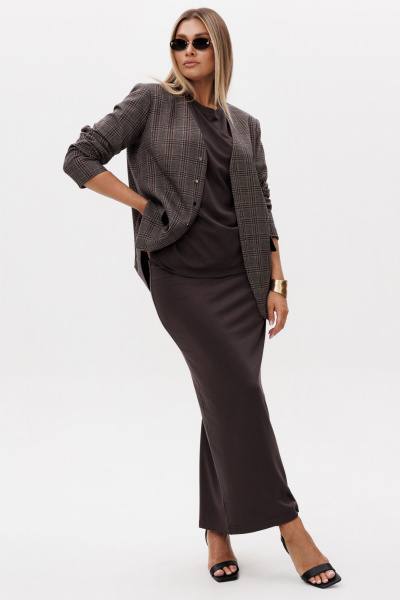 Жакет Ma Vie М-694 коричневый - фото 1