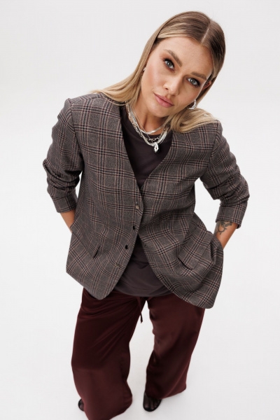 Жакет Ma Vie М-694 коричневый - фото 8