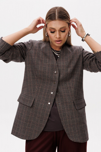 Жакет Ma Vie М-694 коричневый - фото 6