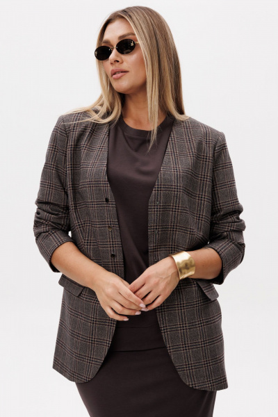 Жакет Ma Vie М-694 коричневый - фото 3