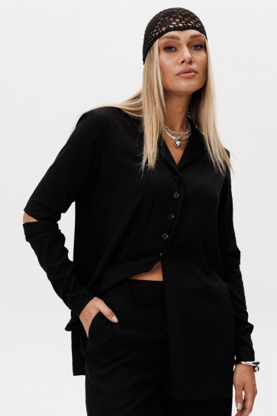 Блуза, брюки Ma Vie М-697 черный - фото 14