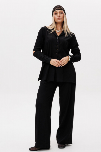 Блуза, брюки Ma Vie М-697 черный - фото 7