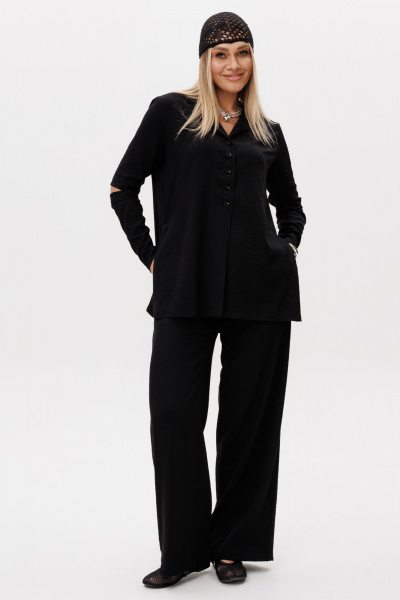 Блуза, брюки Ma Vie М-697 черный - фото 1