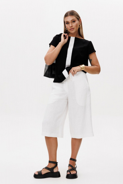 Блуза, шорты Ma Vie М-698 белый_ черный - фото 11