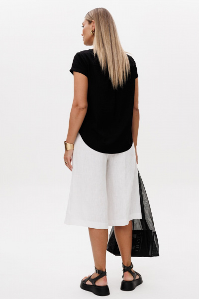 Блуза, шорты Ma Vie М-698 белый_ черный - фото 2