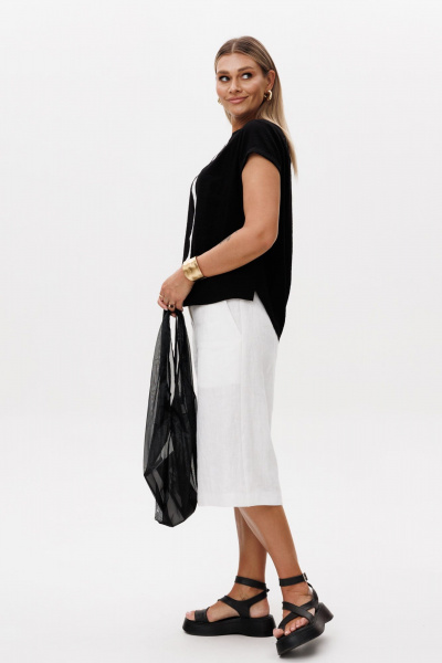 Блуза, шорты Ma Vie М-698 белый_ черный - фото 8