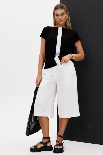 Блуза, шорты Ma Vie М-698 белый_ черный - фото 6