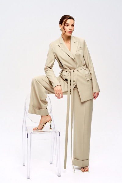 Жакет LUEL 251/4 оливковый - фото 4