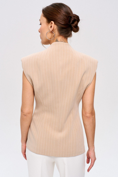 Жилет LUEL 257/5 бежевый_полоска - фото 6