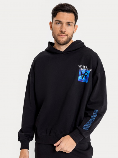 Худи Mark Formelle 121816/22/3287П-7(3) черный_печать - фото 7