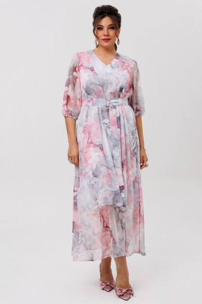 Платье Anelli 1605 розовый_сапфир - фото 1