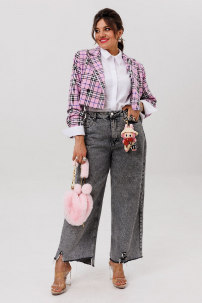 Жакет Anelli 1603 сахарная_вата - фото 2