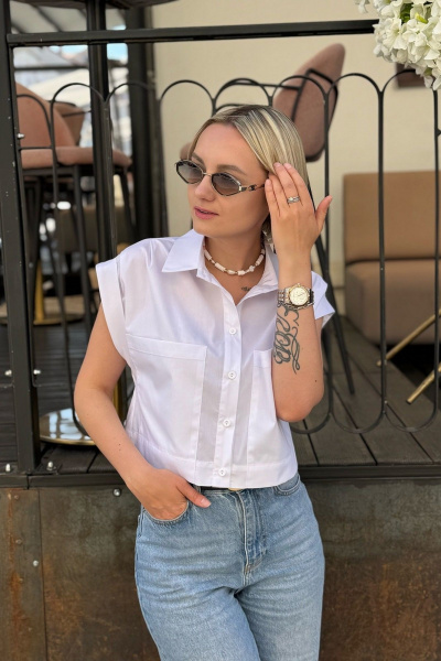 Рубашка S.O.L O Me М-1757 белый - фото 2