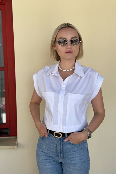 Рубашка S.O.L O Me М-1757 белый - фото 1