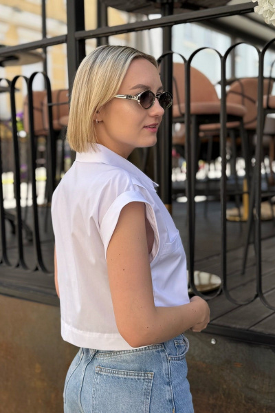 Рубашка S.O.L O Me М-1757 белый - фото 3