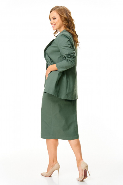 Жакет, ремень, юбка T&N 7647А темная_хвоя - фото 6