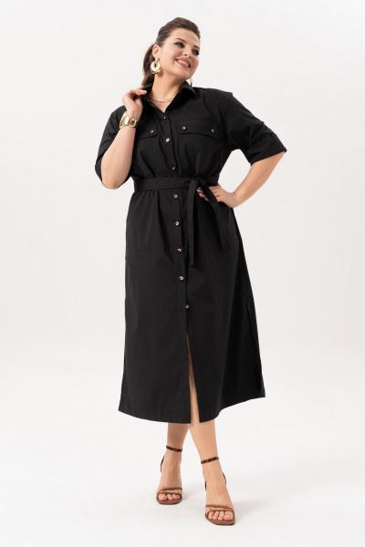 Платье Andina 835 черный - фото 14