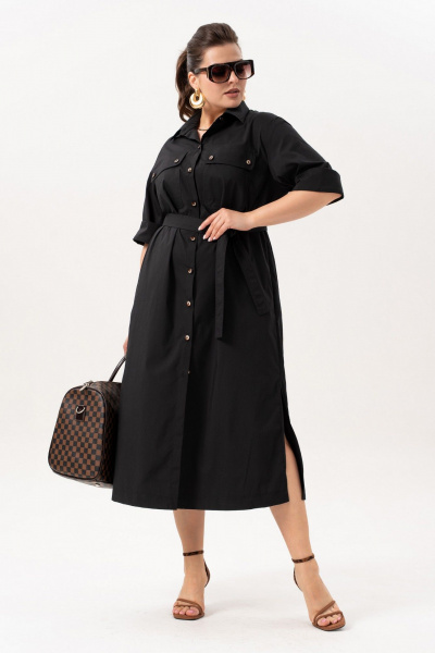 Платье Andina 835 черный - фото 11