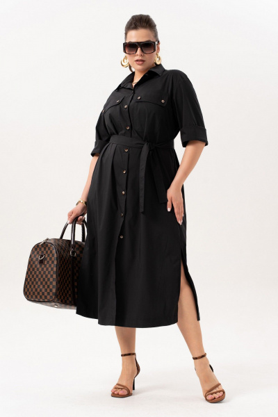Платье Andina 835 черный - фото 4