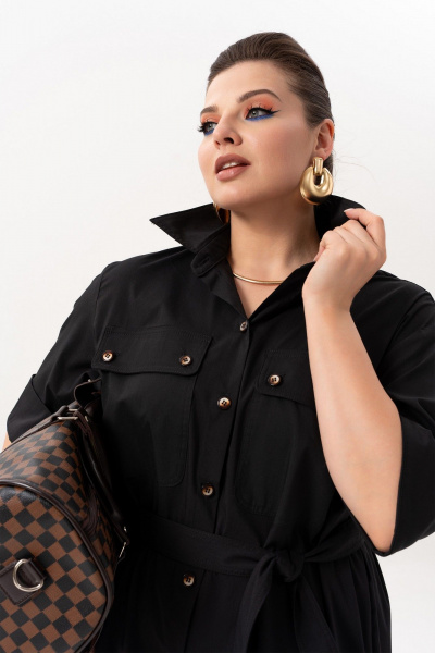 Платье Andina 835 черный - фото 6