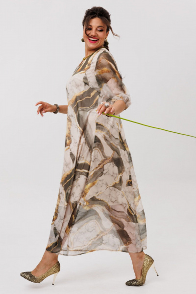 Платье Anelli 1605 мраморное_золото - фото 3