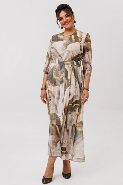 Платье Anelli 1605 мраморное_золото - фото 2