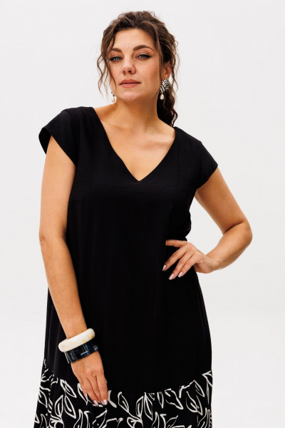 Платье Anelli 56 черно-белый_ангел - фото 4