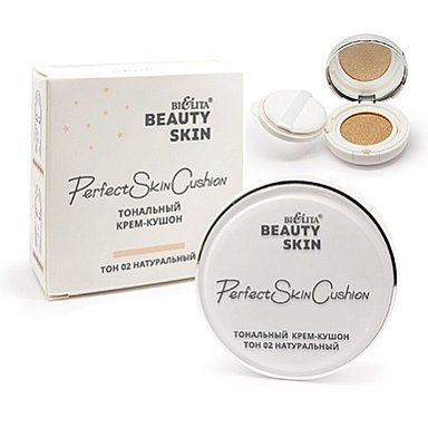 Крем тональный Belita Beauty Skin-Тональный крем-кушон, тон 02 натуральный - фото 1