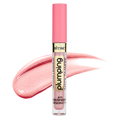 Блеск для губ Belita БЛЕСК-ПЛАМПЕР Тон 103 для увеличения ОБЪЕМА ГУБ гиалурон+коллаген, 3,. - фото 1