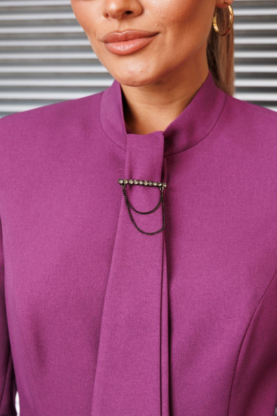 Жакет, юбка Мода Юрс 2925 пурпурный - фото 6