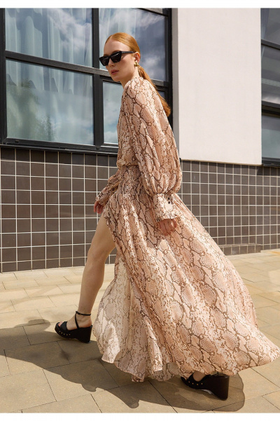 Платье DEVITA 1041 бежевый - фото 2