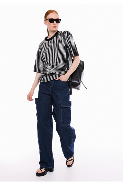 Джемпер DEVITA 6029-1 черный_серый - фото 6