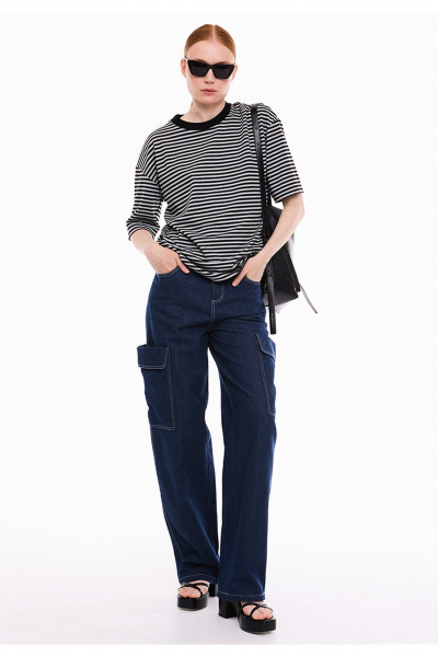 Джемпер DEVITA 6029-1 черный_серый - фото 2