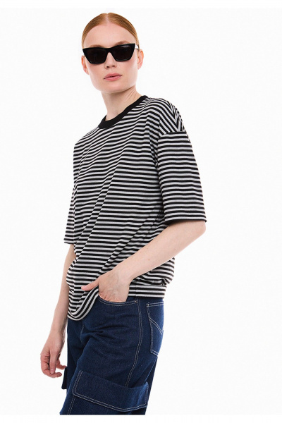 Джемпер DEVITA 6029-1 черный_серый - фото 1