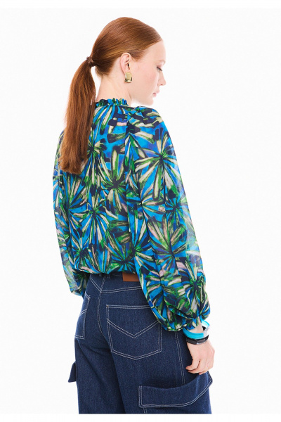 Блуза DEVITA 6050 синий_зеленый - фото 4