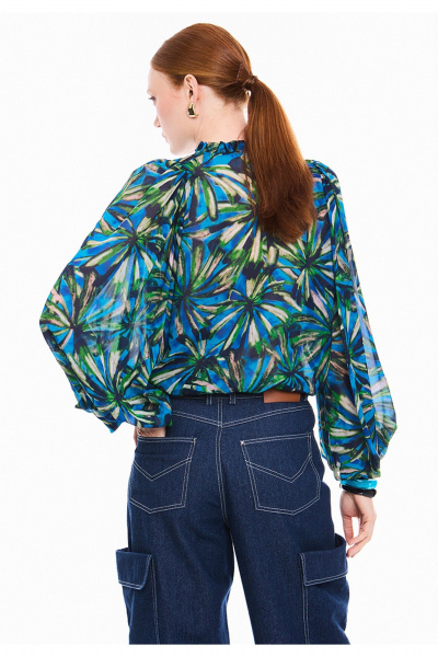 Блуза DEVITA 6050 синий_зеленый - фото 3