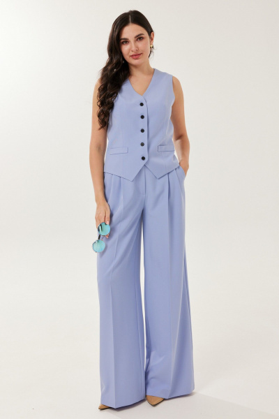 Брюки, жакет, жилет Твой имидж 2159 голубой - фото 2