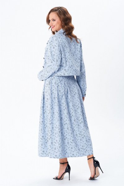Жакет, юбка Liona Style 950 голубой - фото 2