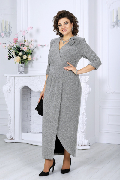 Платье Ninele 7500 серебро - фото 4