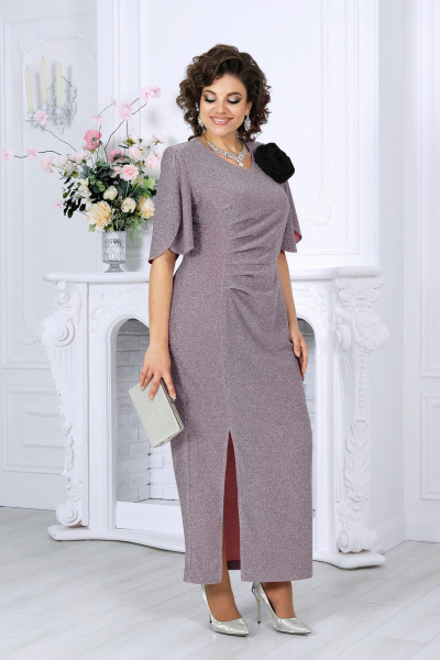 Платье Ninele 7481 пудра - фото 4