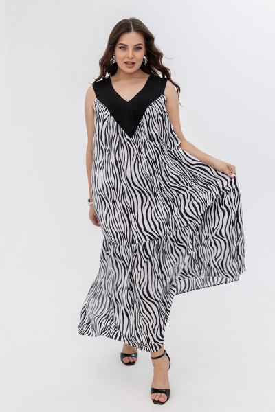 Платье ASV 2821 бело-черный - фото 6