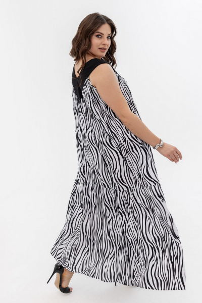 Платье ASV 2821 бело-черный - фото 2